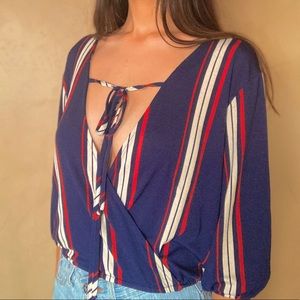 Stripped Navy Blue Shirt